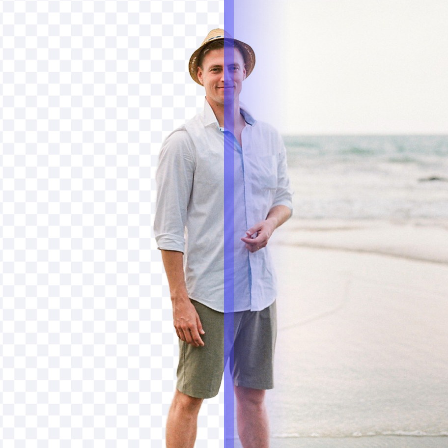 Background remover before and after example