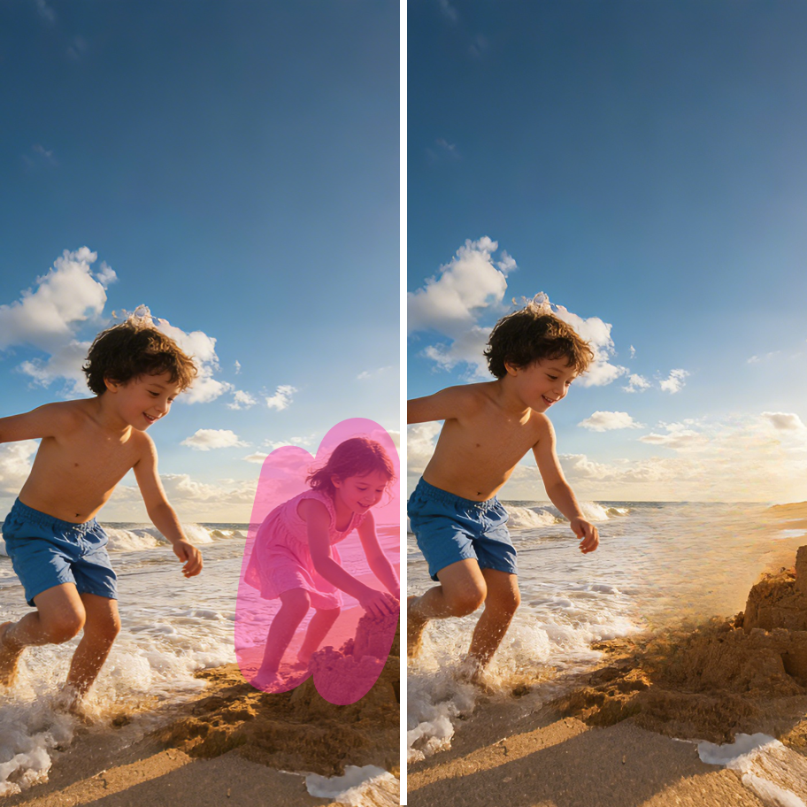 Remove unwanted objects with Magic Eraser example